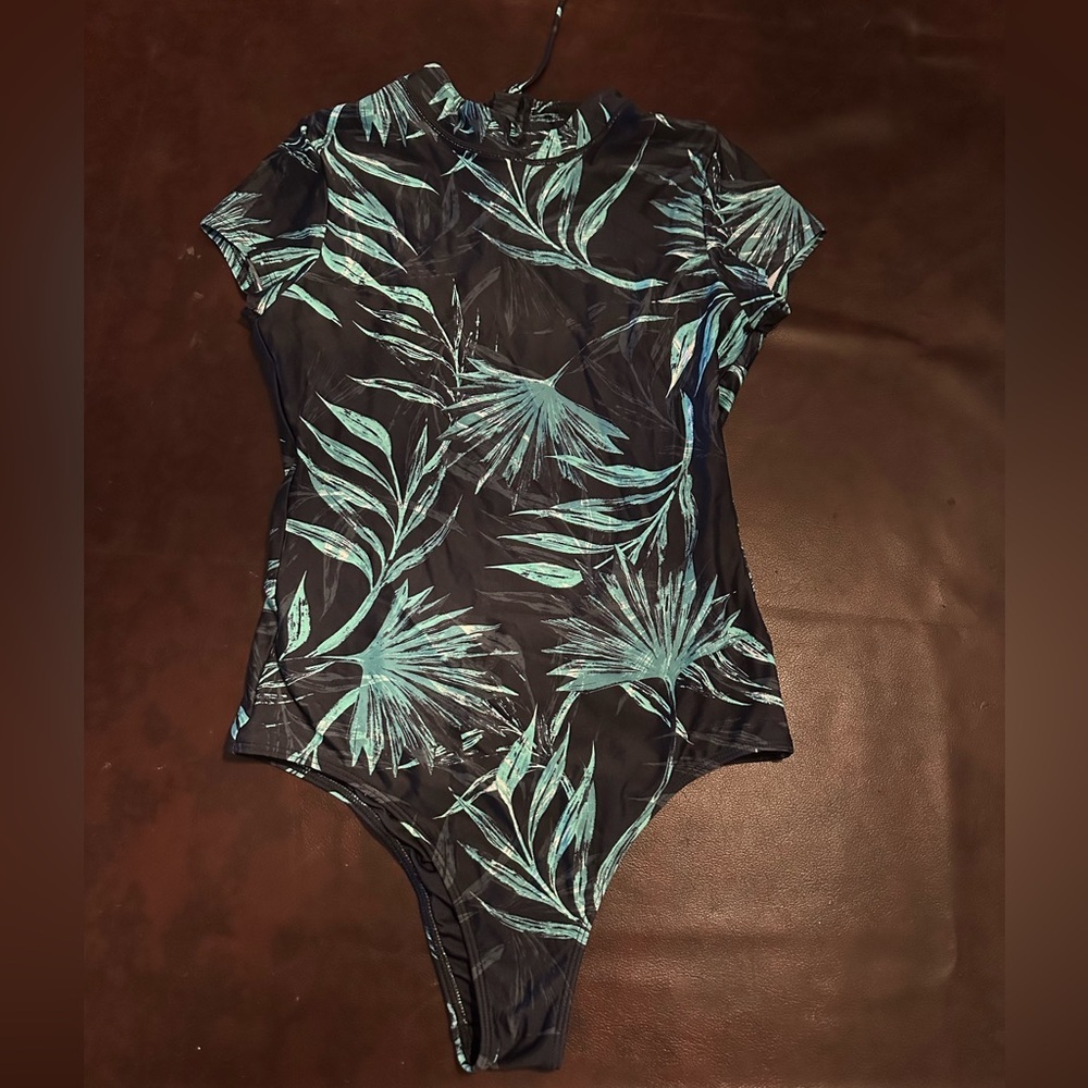 O'Neill Tropical Leaf Print One Piece Swimsuit